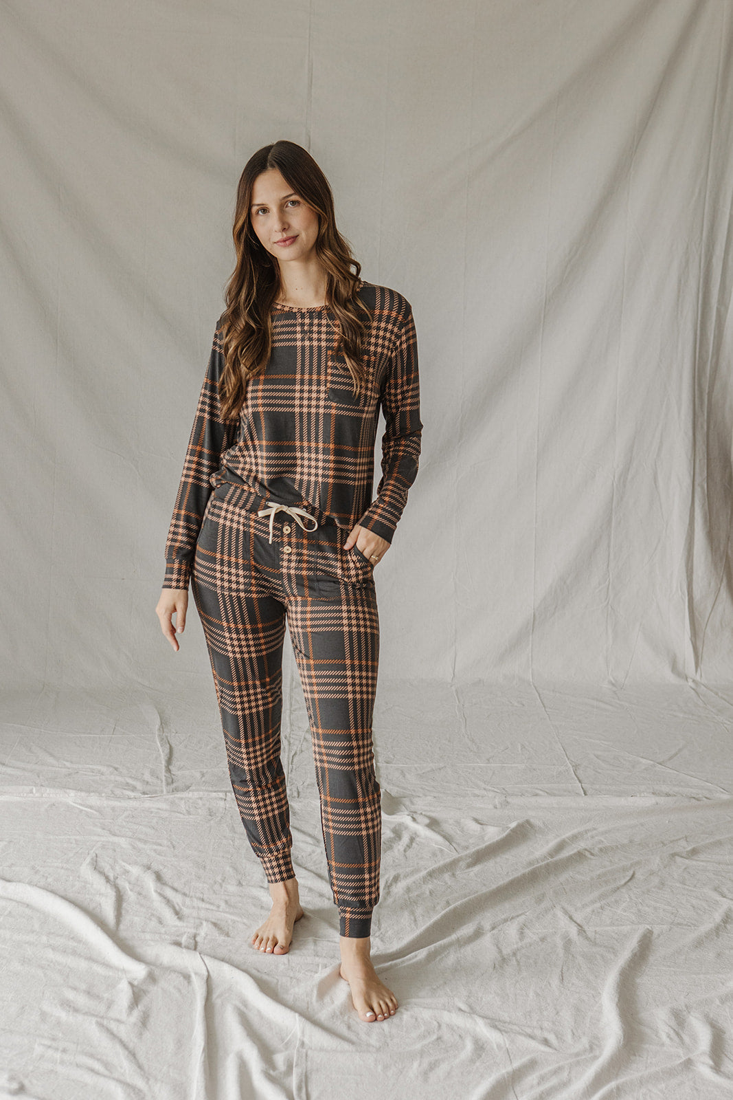 JAM PANTS SET | Autumn Plaid Long Sleeve