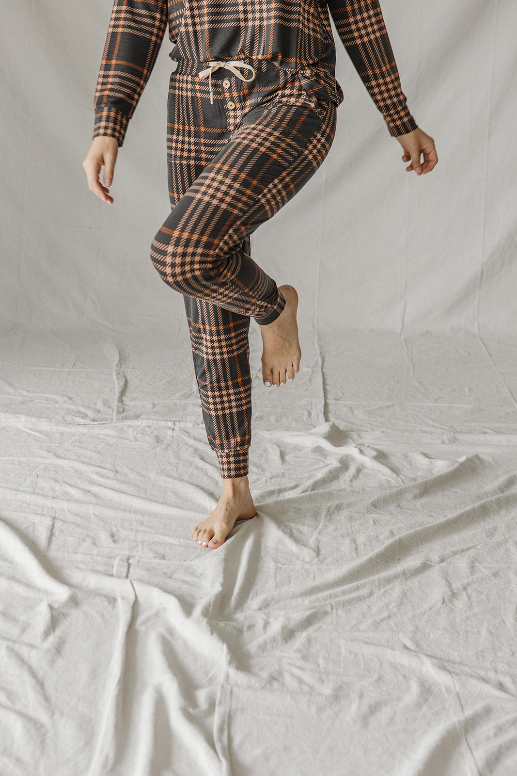 JAM PANTS SET | Autumn Plaid Long Sleeve