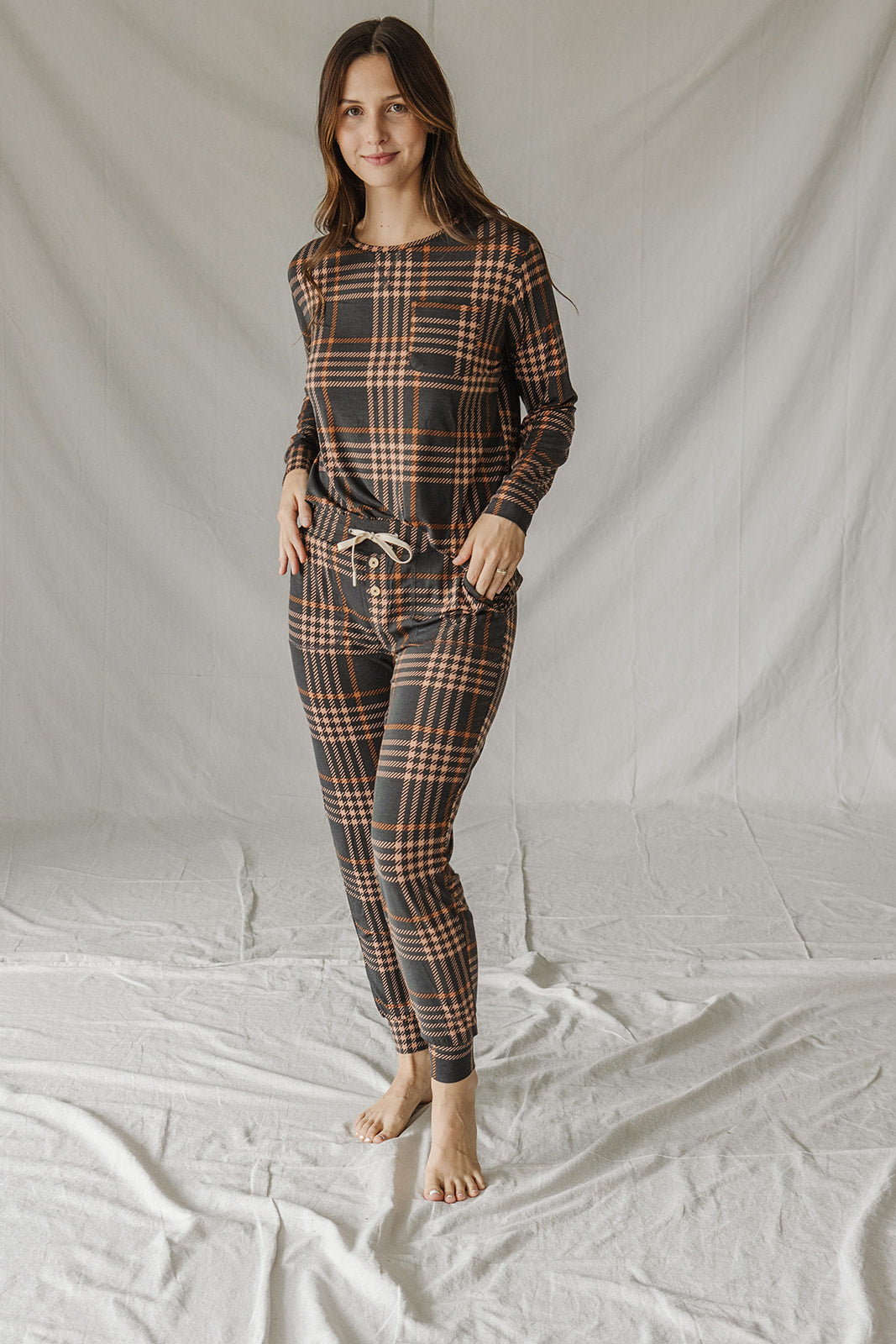 JAM PANTS SET | Autumn Plaid Long Sleeve