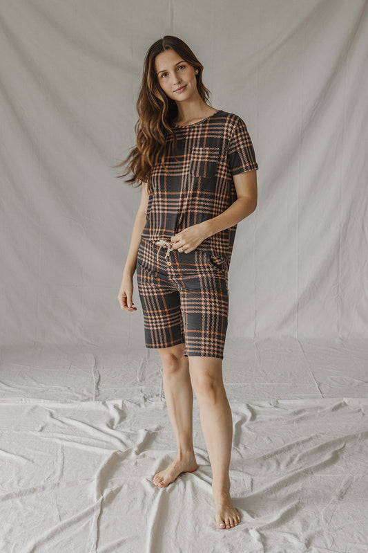 JAM SHORTS SET | Autumn Plaid