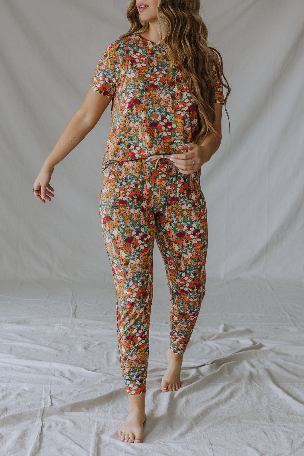 JAM PANTS SET  |Ditsy Water Color Floral