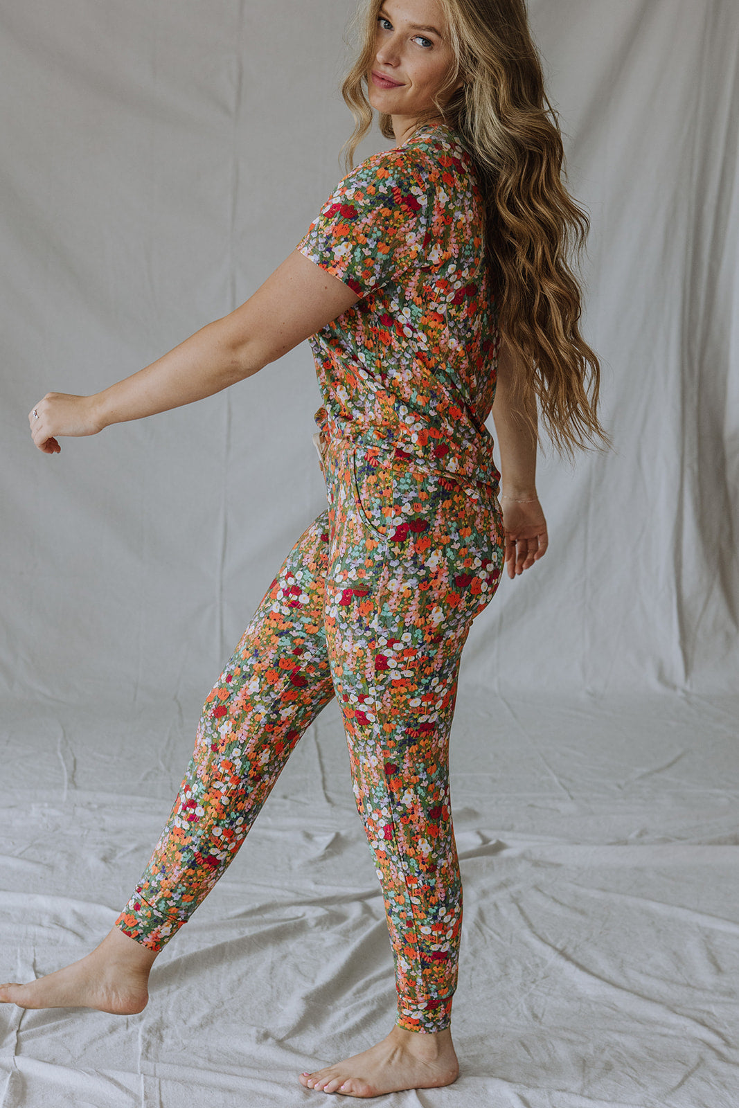 JAM PANTS SET  |Ditsy Water Color Floral