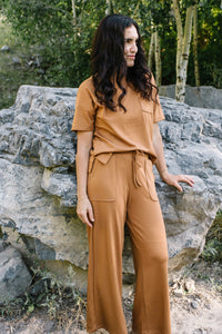 PRIME LOUNGE SET | Cashew Short Sleeve