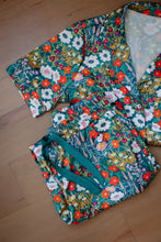 Satin Pajama Set | Verdant Garden Short Sleeve