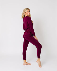 JAM PANTS SET  | Cranberry Long Sleeve