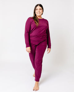 JAM PANTS SET  | Cranberry Long Sleeve